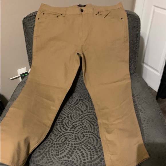 Chaps Mens Five Pocket Twill Pants, 40Wx 32L, Bronze Color, Worn Once - Picture 2 of 12